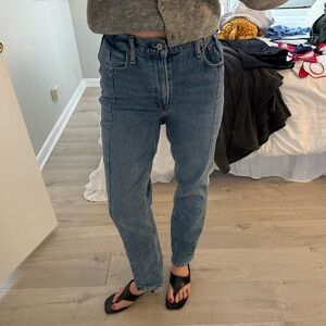 Abercrombie & Fitch Medium Wash High Rise Straight Leg Jeans